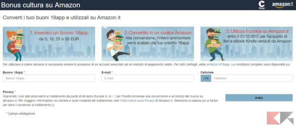 come comprare su Amazon con 18app